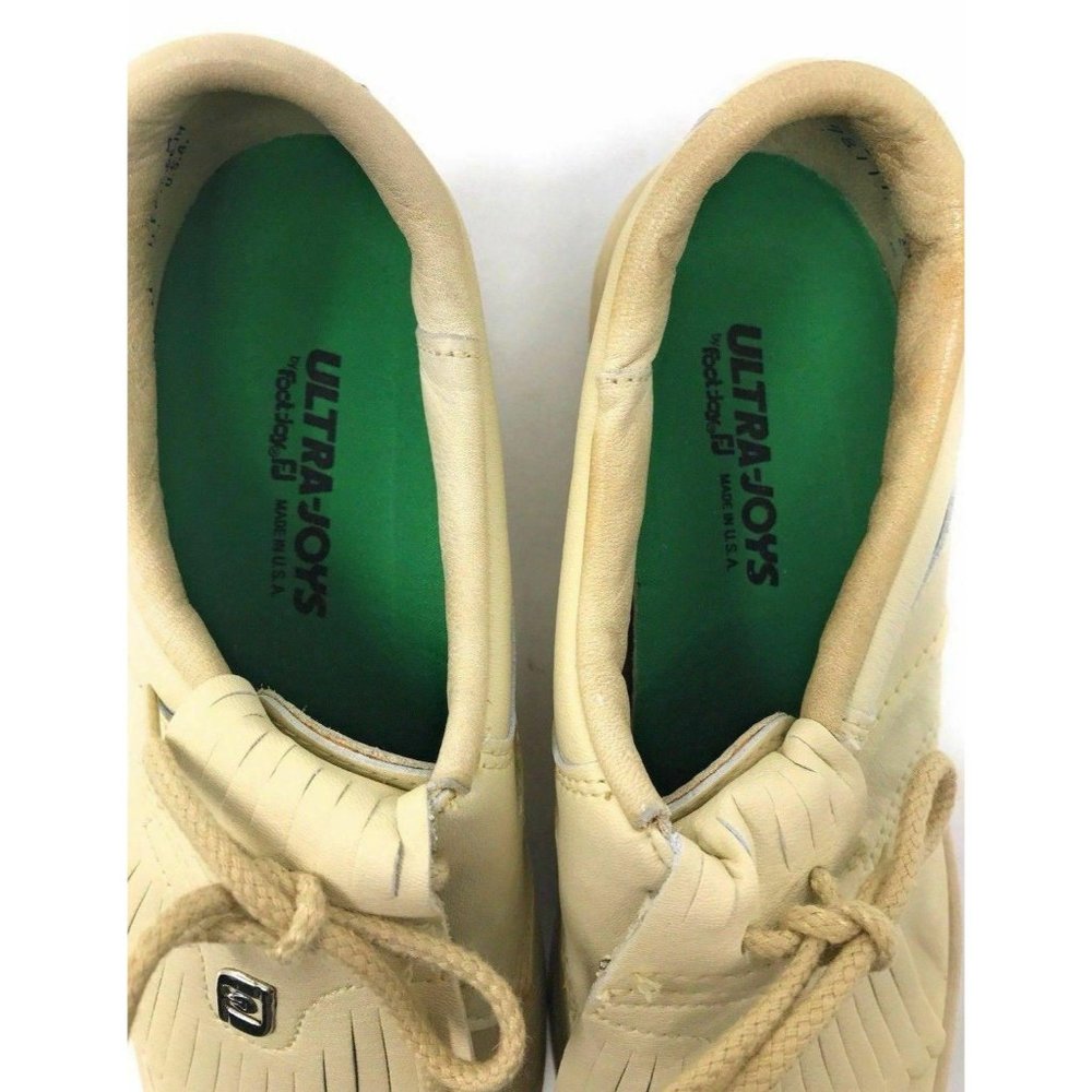 Vintage FOOTJOY Ultra-Joys Beige Leather Golf Shoes - Women's 7.5 - USA - Picture 4 of 10